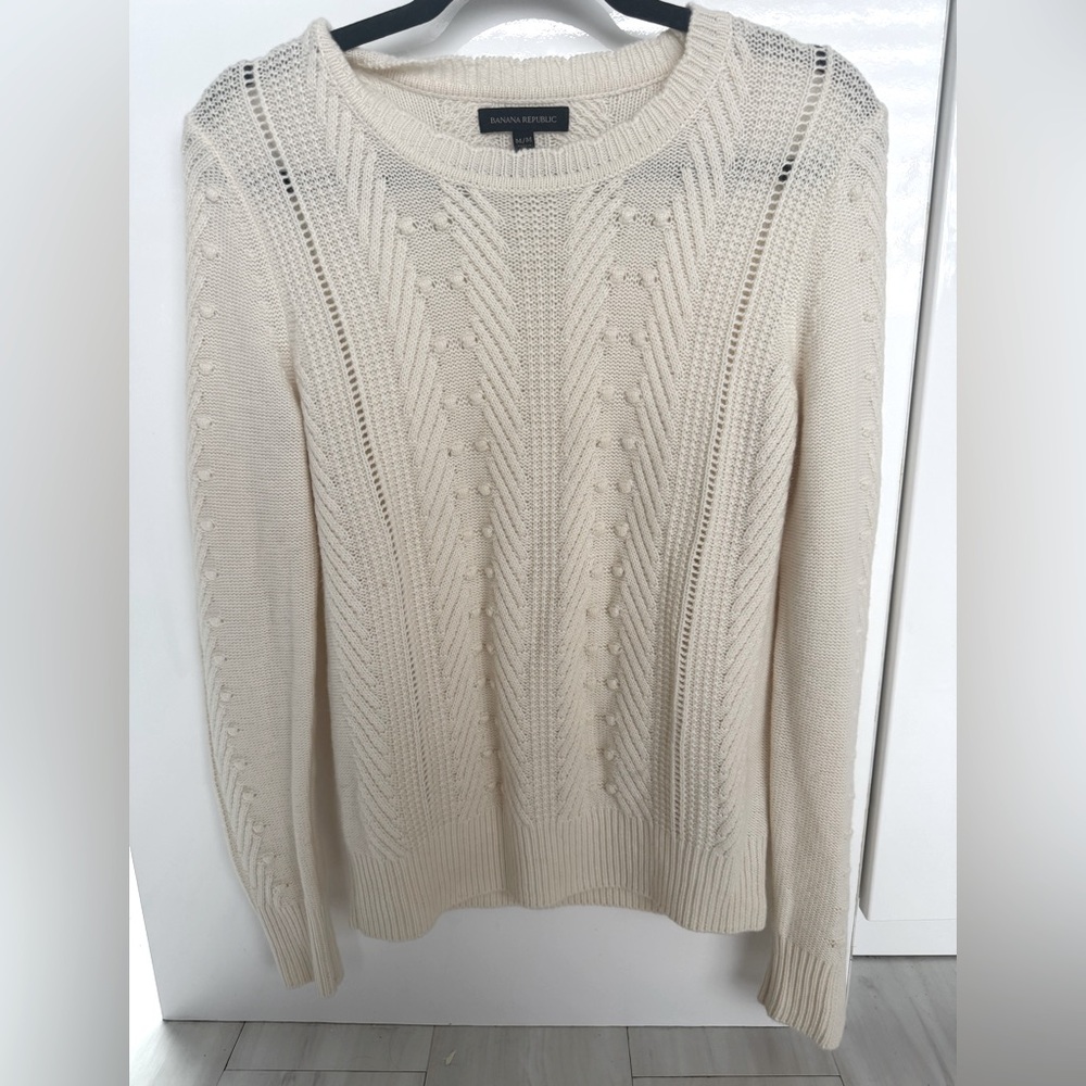 Banana Republic Cream Merino Alpaca Sweater